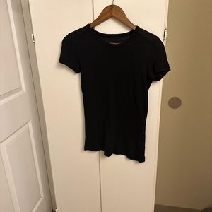Rag & Bone black sheer knit t-shirt size small
